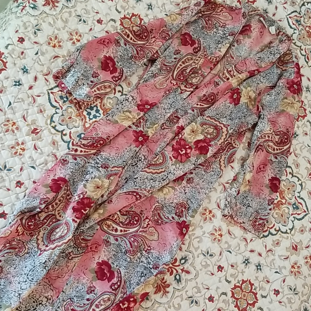 Long satin robe (with pockets!)